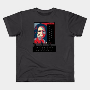 Michelle Obama Black History Month Icon Kids T-Shirt